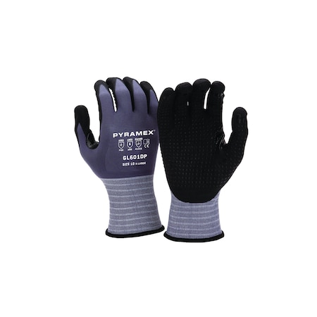 Micro-Foam Nitrile Gloves With Dotted Palms, Size XL, 12PK